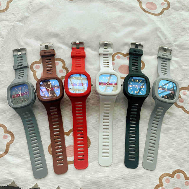WOWEI S1615 New square Watch Men and Women Jelly Watch Children Students Simple Fashion College Style Watch
