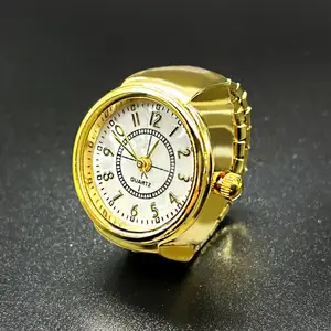 ساعة يد عصرية 2024 تصميم جديد قابل للتعديل عصري وفاخر من الكوارتز خاتم إصبع للنساء