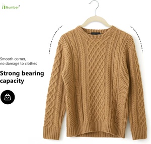 Premium No Shed Beige 360 Rotating <strong>Hook</strong> Non Slip Durable <strong>Clothes</strong> Space Saving Suit Velvet Hangers <strong>for</strong> Clothing Retailers