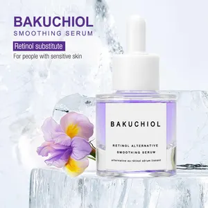 定制标志抗皱视黄醇替代1% Bakuchiol血清自有品牌抗衰老Bakuchiol敏感皮肤面部血清