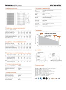 Tw ja JINKO <span class=keywords><strong>Trina</strong></span> twmnh N-Type ครึ่งเซลล์ bipfacial 450W 445W โมดูลแผงเซลล์แสงอาทิตย์48HC430-450W สีดำเต็มรูปแบบ - Product Image 3