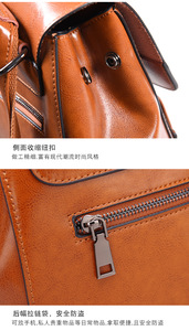 Retro Handmade Cowhide Leather Bag <b>Backpack</b> Genuine Leather Womans <b>Backpack</b> Leather <b>Backpack</b> for Woman - Product Image 6