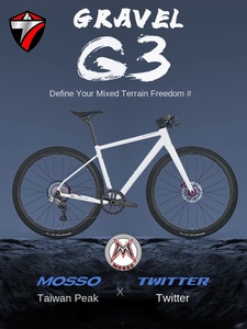 Bicicleta de Carretera <span class=keywords><strong>Twitter</strong></span> GRAVEL-G3 Flat MOSSO Highway Melon, Cuadro de Aleación de Aluminio, Horquilla Delantera de Fibra de Carbono - Product Image 2
