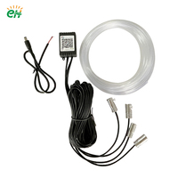 Kit d'éclairage optique universel à fibres optiques RGB 12V à bord plat intégré de 2,5 mm pour l'éclairage ambiant intérieur de voiture
