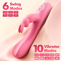 Dual-Vibrations-Rabbit-Vibrator mit Schwingfunktion G-Punkt Klitoris-Stimulator