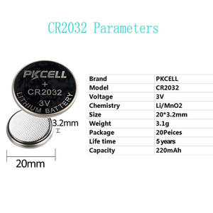 PKCELL <span class=keywords><strong>3v</strong></span> кнопочный кучи Cmos Cr2032 батарейный блок для светодиодной вспышки - Product Image 2