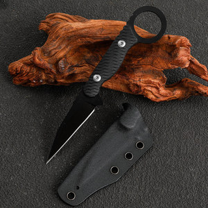 Dao cố định lưỡi thép không gỉ cao cấp, cán G10, nút bấm, dùng cho săn bắn ngoài trời, cắm trại, sinh tồn, có thể tùy chỉnh OEM - Product Image 4