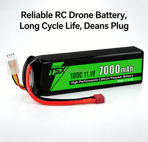 TSX 3S 11,1V 100C 7000mAh Lipo-Akku mit Deans-Anschluss, Softcase, Metallplatten für X-Maxx <span class=keywords><strong>Arrma</strong></span> <span class=keywords><strong>Infraction</strong></span> RC Auto Truck, CE-Zertifiziert - Product Image 1