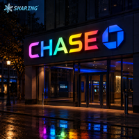 Letrero Luminoso LED RGB Personalizado, Letrero 3D de Gran Tamaño con Iluminación Frontal, Letrero Pixelado para Eventos Comerciales y Telón de Fondo para Escenarios