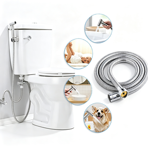 Tuyau de douche flexible universel moderne en acier inoxydable avec buse allongée pour raccordement de l'eau de pluie domestique dans la salle de bain - Product Image 5