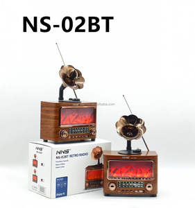 ELETREE NS-02BT Radio Retrò BT AM/FM/SW 3 Bande con Lettore <span class=keywords><strong>USB</strong></span> TF MP3, Lampada a Fiamma <span class=keywords><strong>Ricaricabile</strong></span>, Altoparlante Vintage Stile Grammofono - Product Image 3