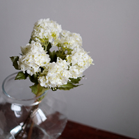 Buket Bunga Hydrangea Buatan Kecil Berkualitas Tinggi Warna Putih dari Sutra untuk Pernikahan, Acara Tahun Baru, Dekorasi Rumah