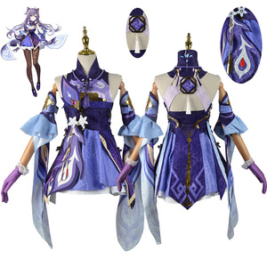 เกม <span class=keywords><strong>Genshin</strong></span> <span class=keywords><strong>Impact</strong></span> <span class=keywords><strong>Keqing</strong></span> เครื่องแต่งกายคอสเพลย์ <span class=keywords><strong>Genshin</strong></span> Ke Qing <span class=keywords><strong>Impact</strong></span> Halloween คอสเพลย์ - Product Image 2