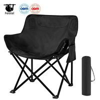 Chaise de camping pliable légère, chaise d'extérieur compacte et portable avec poche de rangement, vente en gros d'usine OEM ODM