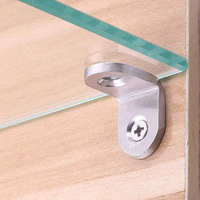 Support droit de montage d'angle en acier inoxydable pour plaques de réparation de déflecteur en bois de meubles