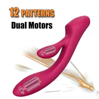 Elektrischer Kaninchen-Vibrator aus Silikon, G-Punkt-Stimulator mit USB-Aufladung, 12 Frequenzen & Wasserdichtes Sexspielzeug für Frauen