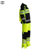 Ensemble de vêtements JIADE en nylon enduit de PVC, haute visibilité, imperméable, respirant, réfléchissant, veste pliable et pantalon de pluie en polyester