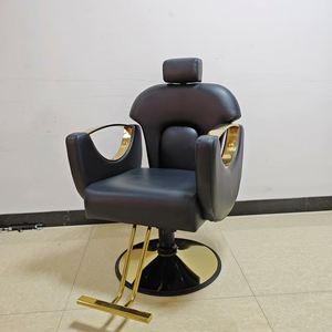 เก้าอี้ตัดผมปรับนอนได้สีดำพร้อมพนักพิงศีรษะเก้าอี้เสริมความงามสำหรับเฟอร์นิเจอร์สปา - Product Image 2