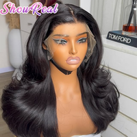 Perruque frontale en dentelle HD complète sans colle 13x6 en gros, cheveux indiens vierges, perruques de cheveux humains vierges bruts avec cuticules alignées