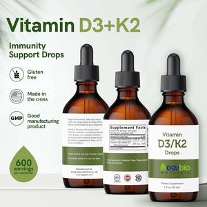 Fabriek Directe Verkoop Oem 2-In-1 Formule Beste Vitamine <span class=keywords><strong>D</strong></span> Druppels Vitamine D3 K2 Vloeibare Druppels <span class=keywords><strong>Supplement</strong></span> Vitamine D3 K2 Druppels - Product Image 2