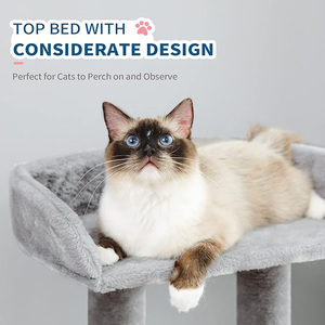 Árbol para Gatos Extra Grande de Lujo Personalizado por el Fabricante, Torre Resistente de Madera de Estilo Moderno, el Más Vendido, <span class=keywords><strong>Rascador</strong></span> de Sisal para Gatos Grandes - Product Image 2