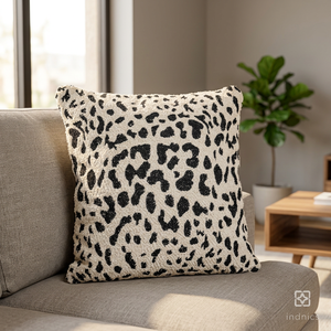 Jacquard Polycotton Luxury Handmade <b>Cushions</b> Ivory Black Decorative Pillow Covers for Home Decor Soft Durable Living Room Hotel - Product Image 1