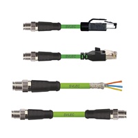 Cable conector blindado RJ45 M8/M12 Cat5e 6A para EtherCAT, Profibus, ProfiNet, CC-Link de SVLEC para la industria automática