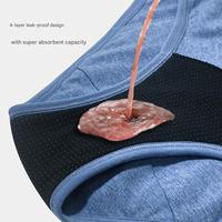 Culotte menstruelle réutilisable pour femmes, taille haute, en coton biologique, flux abondant, anti-fuite