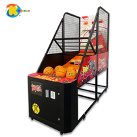 Jeu de basket d'arcade pliable de luxe en gros, qualité commerciale, à monnayeur, avec prise en charge de l'anglais et détection de mouvement pour intérieur