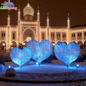 Decorazione natalizia 3D scultura gigante IP65 matrimonio all'aperto ha condotto <span class=keywords><strong>le</strong></span> luci a forma di <span class=keywords><strong>cuore</strong></span> della scultura - Product Image 4