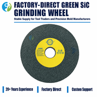 Meule en carbure de silicium vert GC 180x12.7x31.75, disque abrasif plat, grain 46-120, pour le traitement du métal et du verre, OEM ODM
