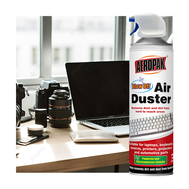 Aeropak Air Duster Compressed Air Cleaner for Electronics Dust Removal Keyboard PC Laptop Camera Cleaning OEM ODM Factory Supply