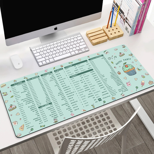 Keyboard Shortcut Mouse Pad Excel Word Photoshop Hotkey Cheat Sheet Large Extended Non Slip Rubber Base Thickened Wrist