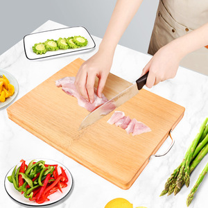 Juego de tablas de cortar de bambú rectangulares con asa para uso en la cocina - Product Image 3