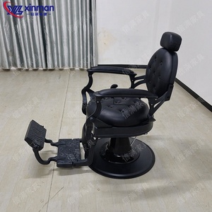 เก้าอี้ตัดผมหนังสีดำแบบไฮดรอลิก ปรับเอนได้ ฐานกลม ปรับความสูงได้ - Product Image 6
