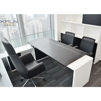 Table d'ordinateur de bureau de direction commerciale moderne personnalisée conception de poste de travail moderne