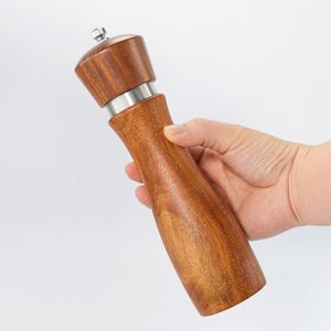 Nouveau style – Lot de 2 grands moulins à poivre de 8 pouces <span class=keywords><strong>en</strong></span> <span class=keywords><strong>bois</strong></span>, moulin à sel et à poivre avec réglage de la grosseur personnalisable - Product Image 2