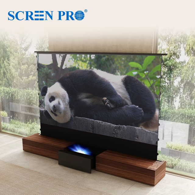 SCREEN PRO 84"~130 " UST Smart Invisible Home Cinema Laser TV Cabinet Ultra Short Throw Projection Screen Integrated Cabinet
