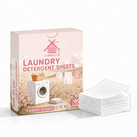Feuilles de lavage biodégradables, produits de nettoyage pour la lessive, feuilles de lessive écologiques à faible mousse