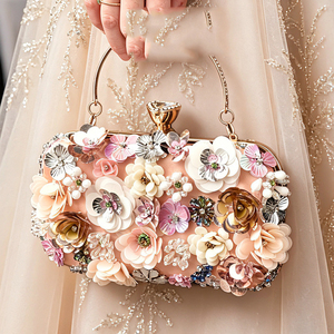 Handmade Floral <b>Sequin</b> Evening Bag Vintage Handheld Dinner Clutch For Party Banquet Factory Direct Supply - Product Image 4