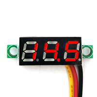 DC 0-100V 2.5V-30V 0.28 0.36 Inci LED Digital Voltmeter Pengukur Tegangan Volt Detektor Monitor Tester Panel Mobil 12V 24V Merah Hijau