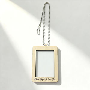 Cadre photo MDF vierge de sublimation premium, pendentif de voiture, ornement de conduite sécurisée simple face pour cadeau personnalisé et décoration de voiture - Product Image 5