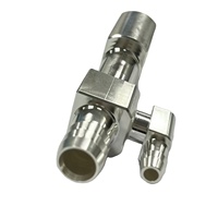 Conector de Refrigeración Líquida de Cobre Rojo Plateado, Conector de Refrigeración Líquida de Precisión Personalizado para Almacenamiento de Energía Renovable
