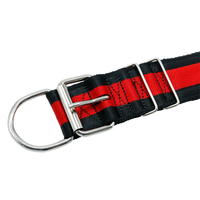 Collier de luxe classique en nylon solide pour chien Pitbull, laisse de 2 pouces avec éclairage LED, équipement d'entraînement robuste et résistant aux chocs
