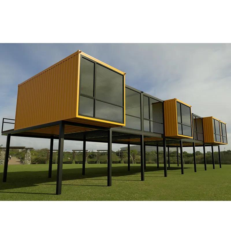 SINS New Flat Pack Modular Glass Tiny Prefabricated Living Container House Prefab Container Office Coffer Shop