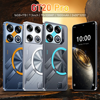 Smartphone Original GT 20 Pro 5G Económico, Octa Core, 16GB RAM, 1TB Almacenamiento, Cámara de 108MP, Pantalla HD de 7.3 Pulgadas, Batería de 7800mAh