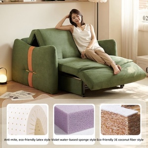 Sofá Cama Moderno de Tela, Convertible, Multifuncional, Reclinable, Sofá de Dos Plazas de Lujo, Sillón Cama Extraíble Inteligente para Espacios Pequeños - Product Image 3