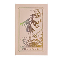 Jeu de cartes de tarot en PVC or rose Soleil et Lune avec dos décoratif et coffret cadeau pour la lecture et la collection de tarot, vente en gros