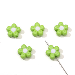 <b>Balloon</b> Flower Acrylic Beads Painted Loose Spacer DIY Bracelet Necklace Phone Charms Accessories Wholesale Bulk - Product Image 6