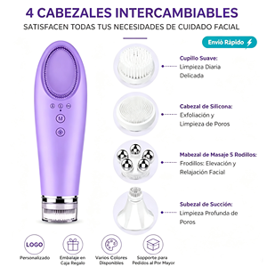 <span class=keywords><strong>Limpiador</strong></span> <span class=keywords><strong>Facial</strong></span> Sónico de Silicona Impermeable, Cepillo Eléctrico para Eliminación de Puntos Negros y Cuidado de la Piel - Product Image 3